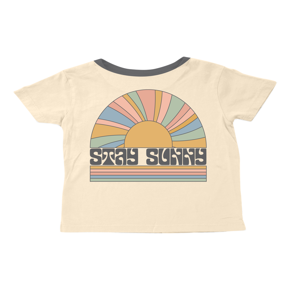 Tiny Whales - Stay Sunny Short Sleeve Girls Boxy Tee
