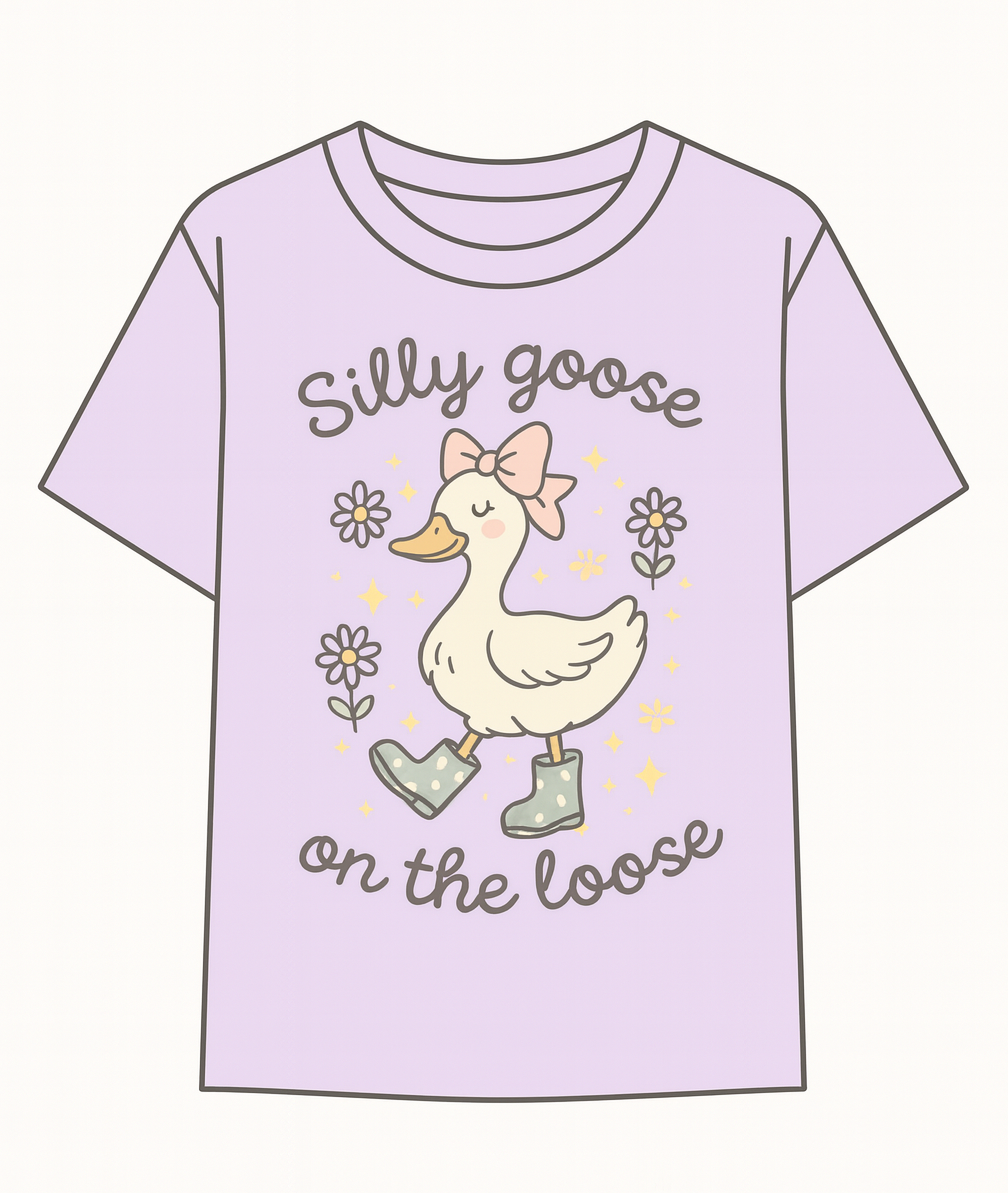 Birdie Bean - Girl Silly Goose T-Shirt