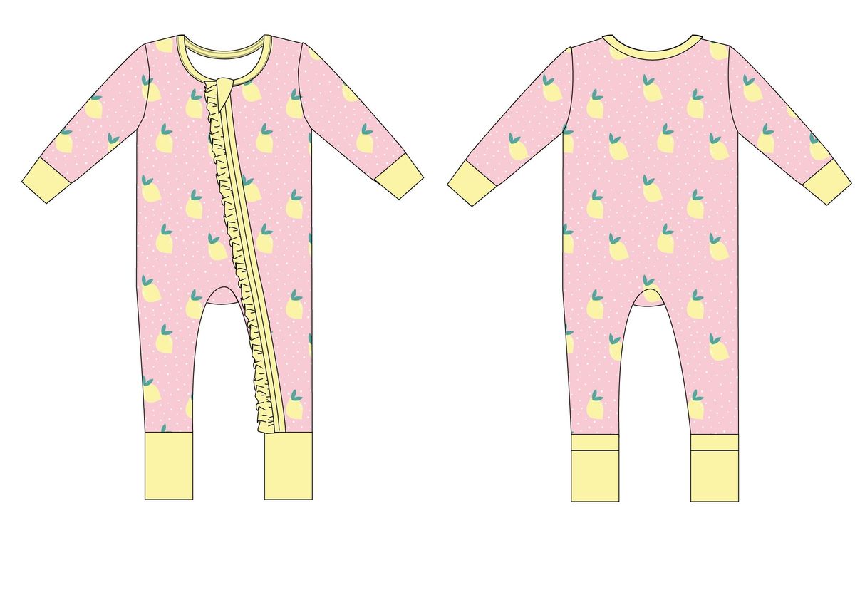 Birdie Bean - Pink Lemonade Ruffle Convertible Romper