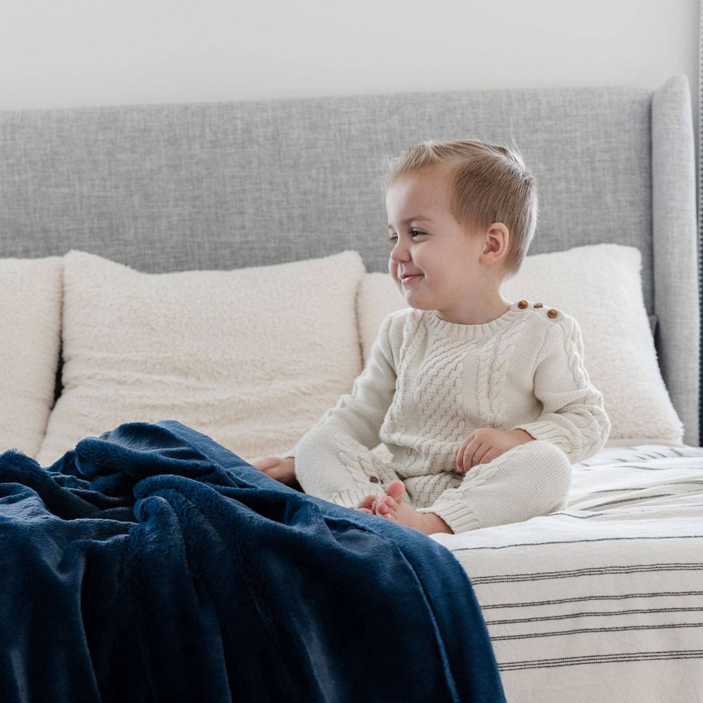 Saranoni - LUSH RECEIVING BLANKETS: Navy