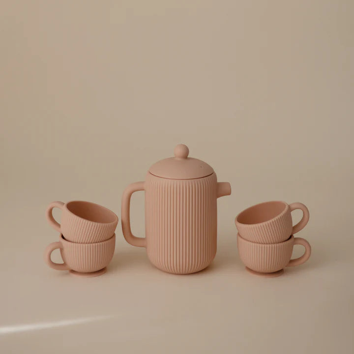 Mushie - Silicone Tea Play Set in Blush
