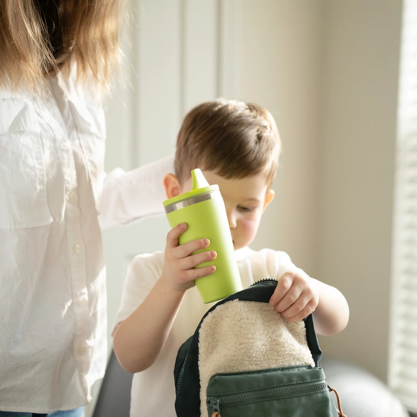 Re-Play - 10oz Vacuum-Insulated Stainless Steel Sippy Cup - Lime Green