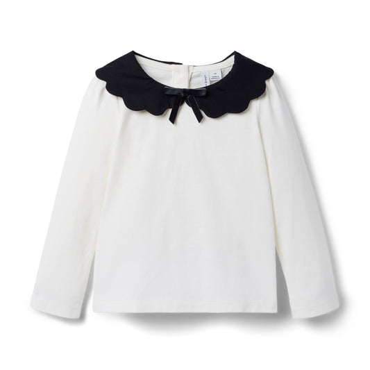 Janie and Jack - Lace Collar L/S Top