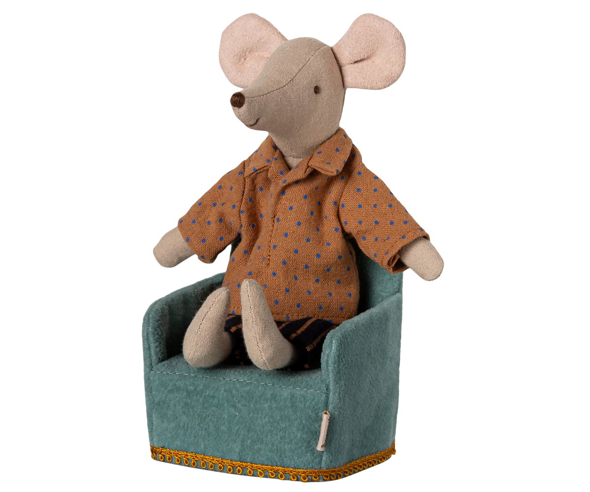 Maileg - Folding Chair, Mouse - Mint