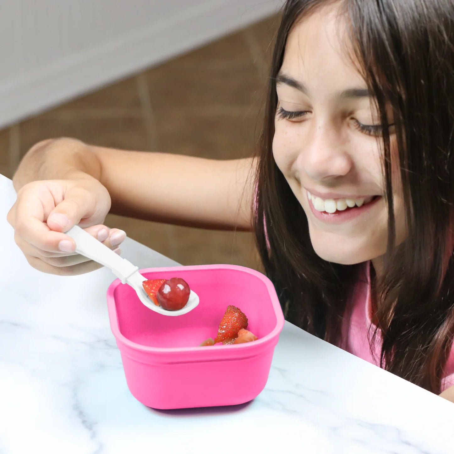 Re-Play - 12oz Square Bowl - Bright Pink