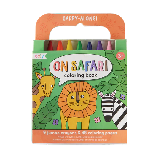 Ooly - On Safari Carry Along Coloring Book