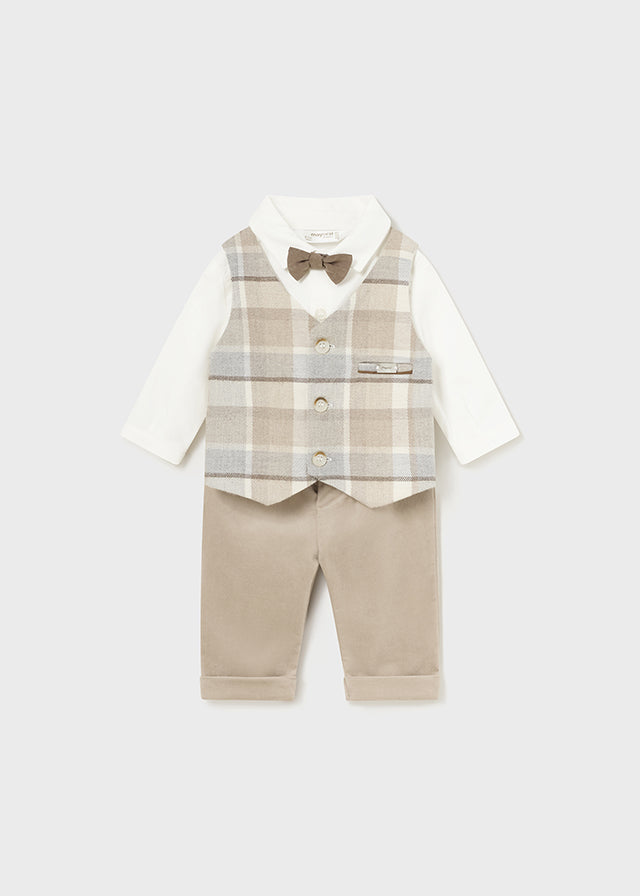 Mayoral - Toasted Vest Shirt Pants Set