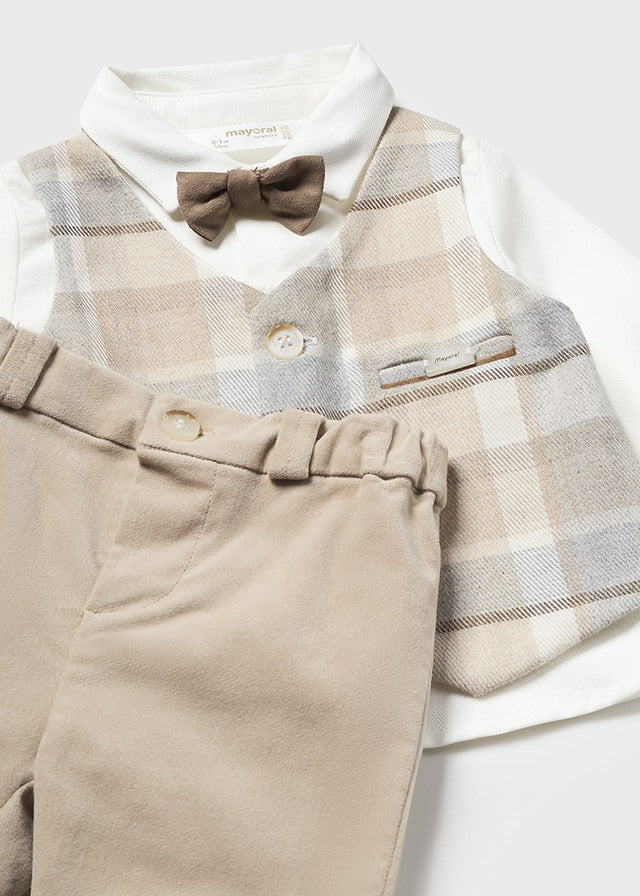 Mayoral - Toasted Vest Shirt Pants Set