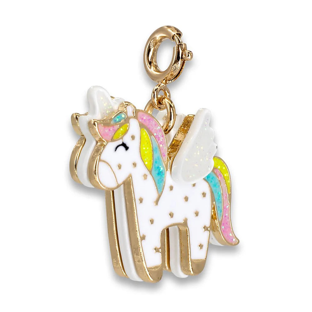 High IntenCity - Charm It! Gold Flying Unicorn Charm