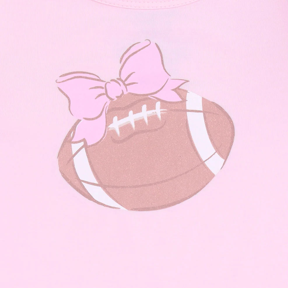 Angel Dear - Football Bow Stripe Long Sleeve Ruffle Tee & Baby Bells