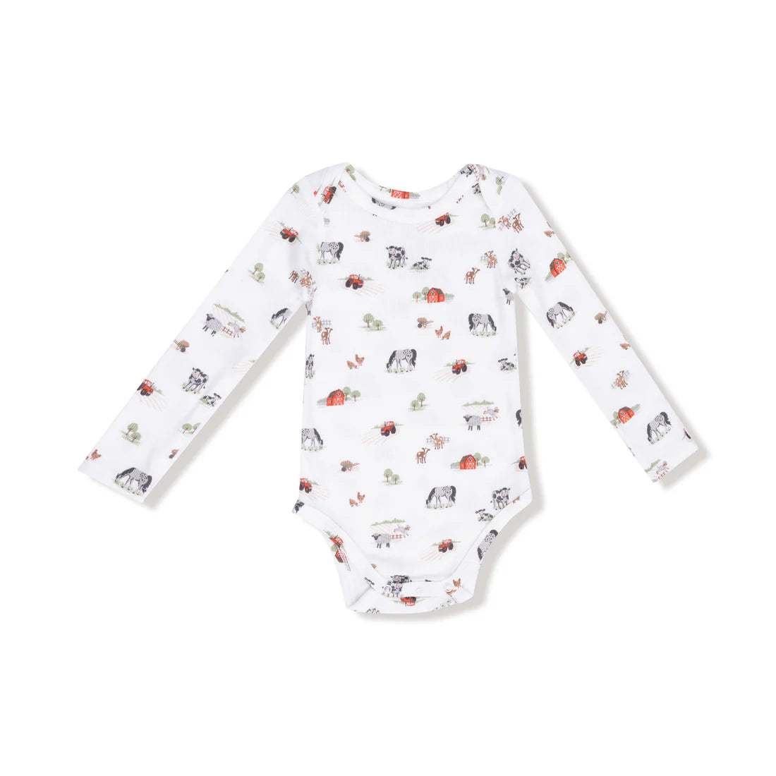 Angel Dear - Little Farm - Corduroy - Chocolate Malt Classic Overall + Little Farm Bodysuit