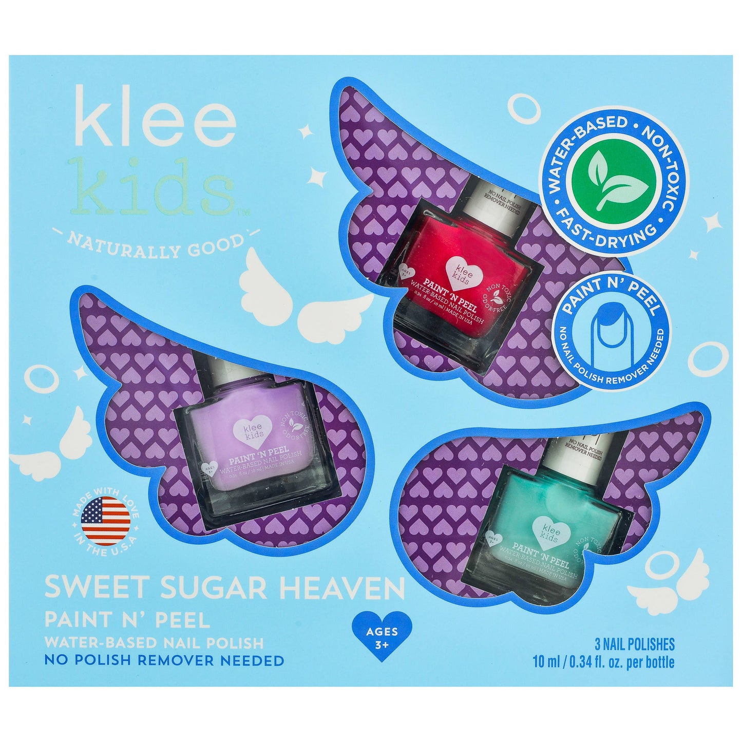 Klee Naturals - Starry Sky Kiss - Klee Kids Water-Based Nail Polish Set: Starry Sky Kiss