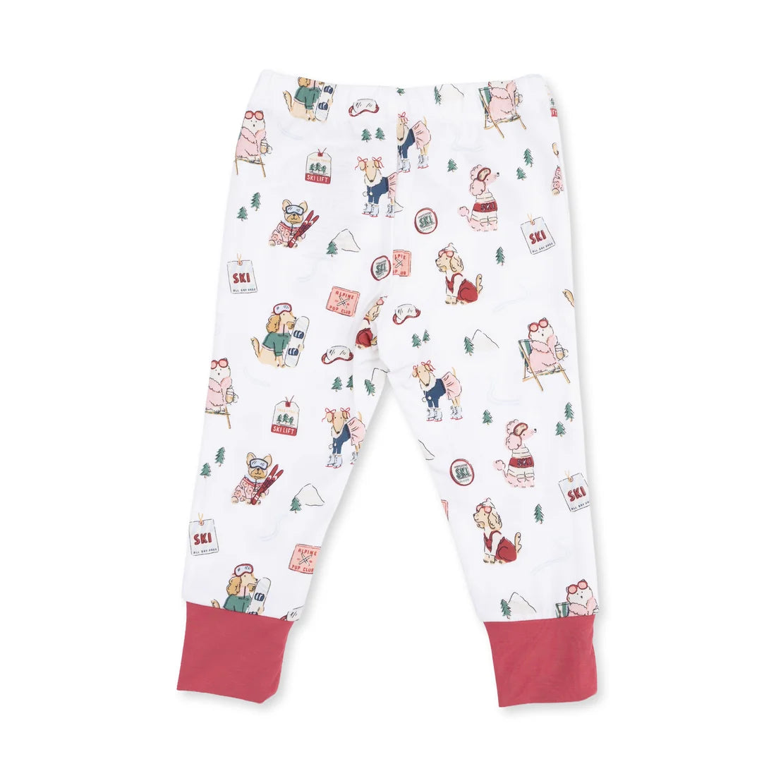 Angel Dear - Winter Sports Dogs Pink L/S Loungewear Set