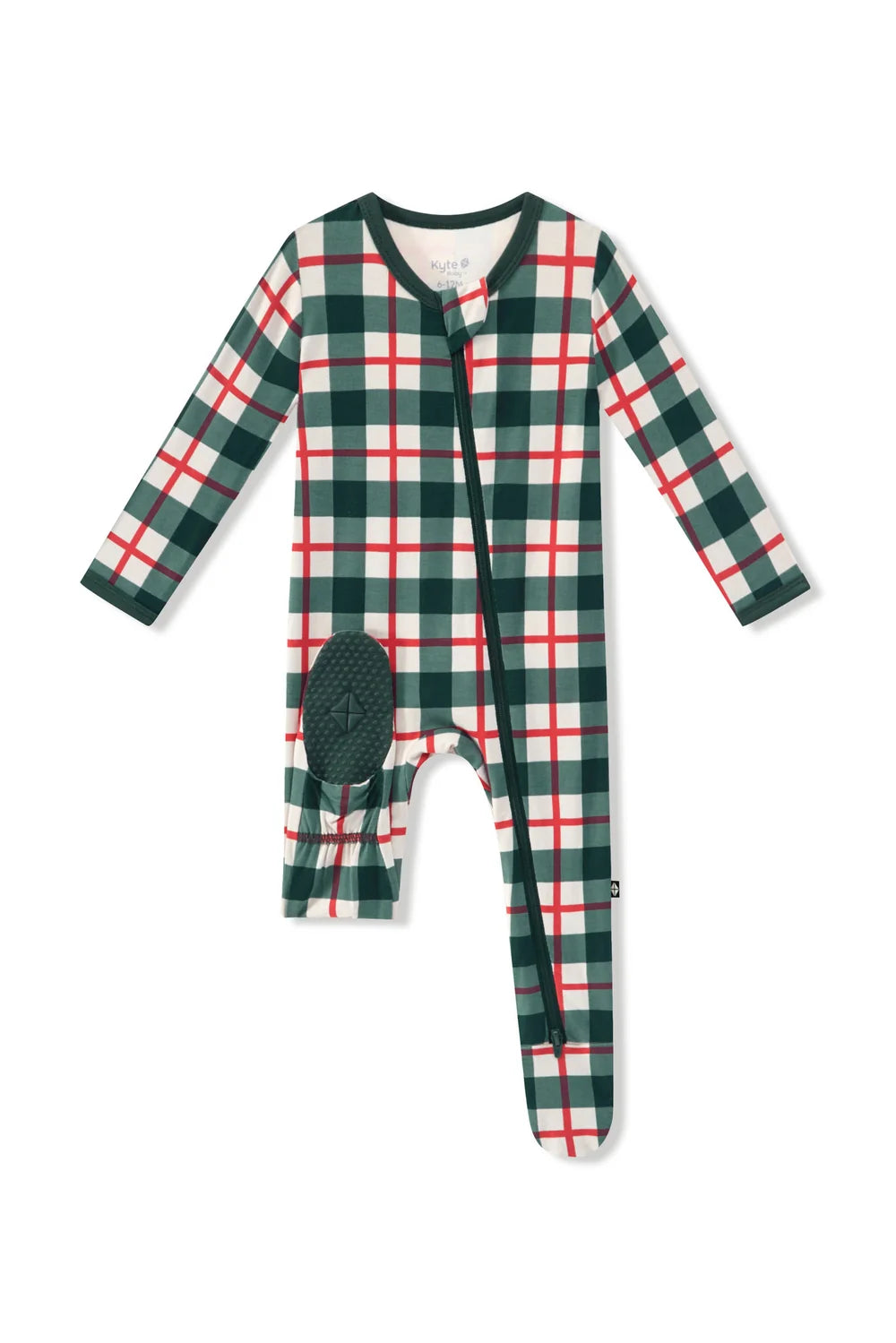 Kyte Baby - Zippered Footie in Holiday Plaid