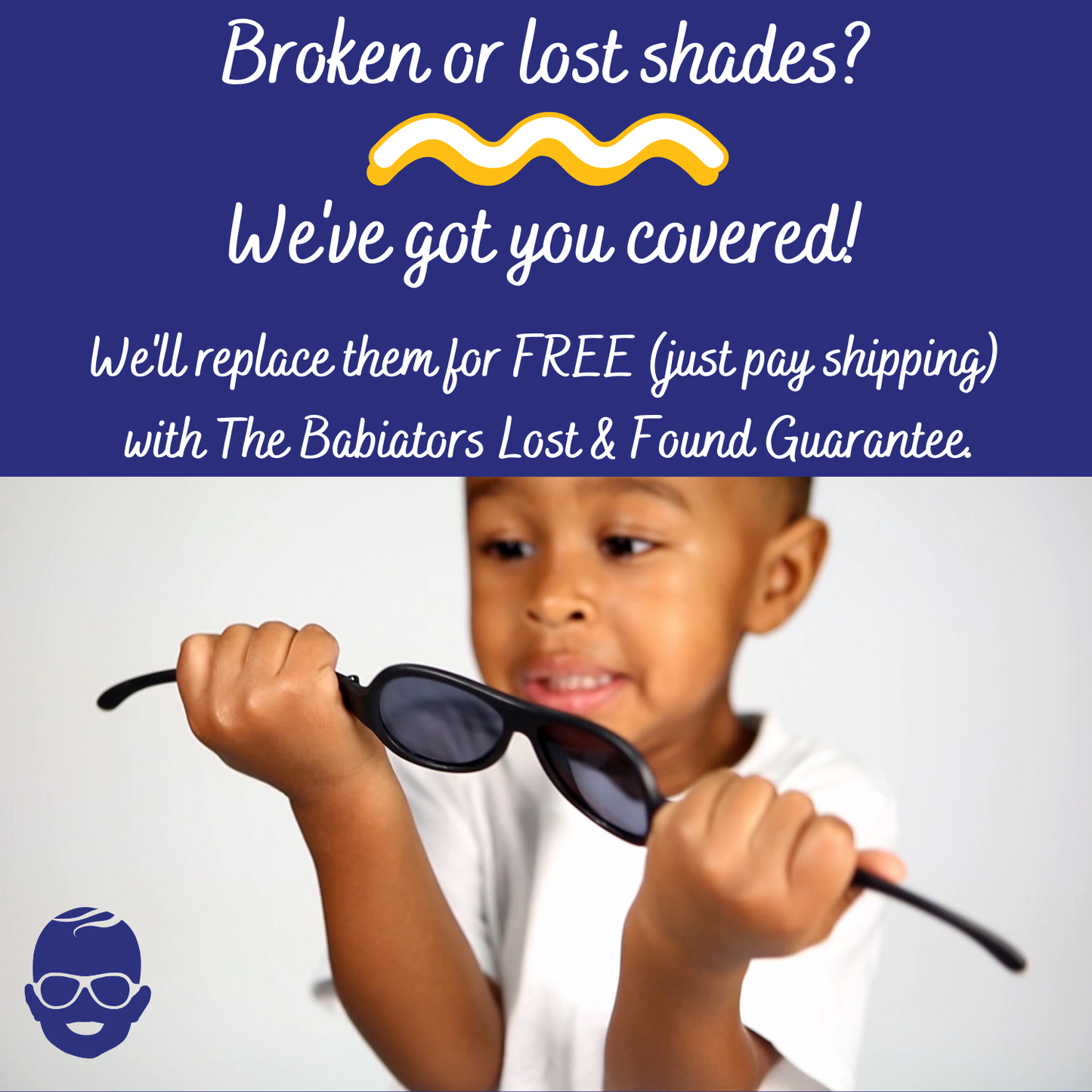 Babiators - Jet Black Navigator Baby and Kids Sunglasses