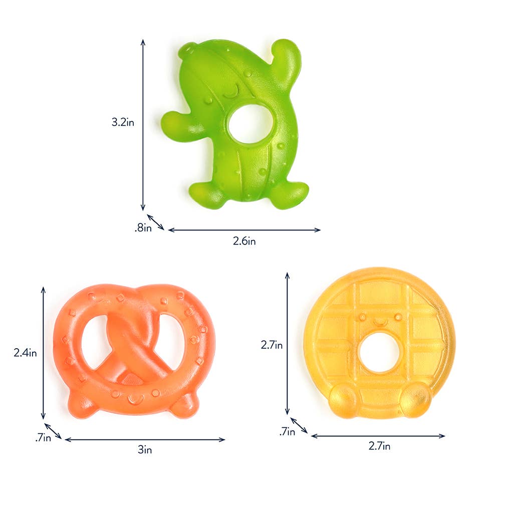 Itzy Ritzy - Cutie Coolers™ Water Filled Teethers (3-pack): Silly Foods