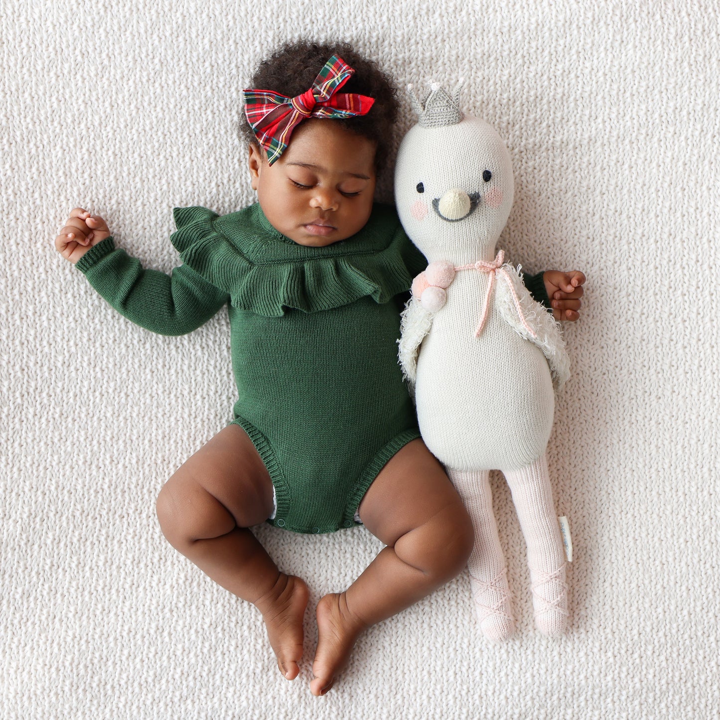 cuddle + kind - Harlow the Swan Handknit Dolls