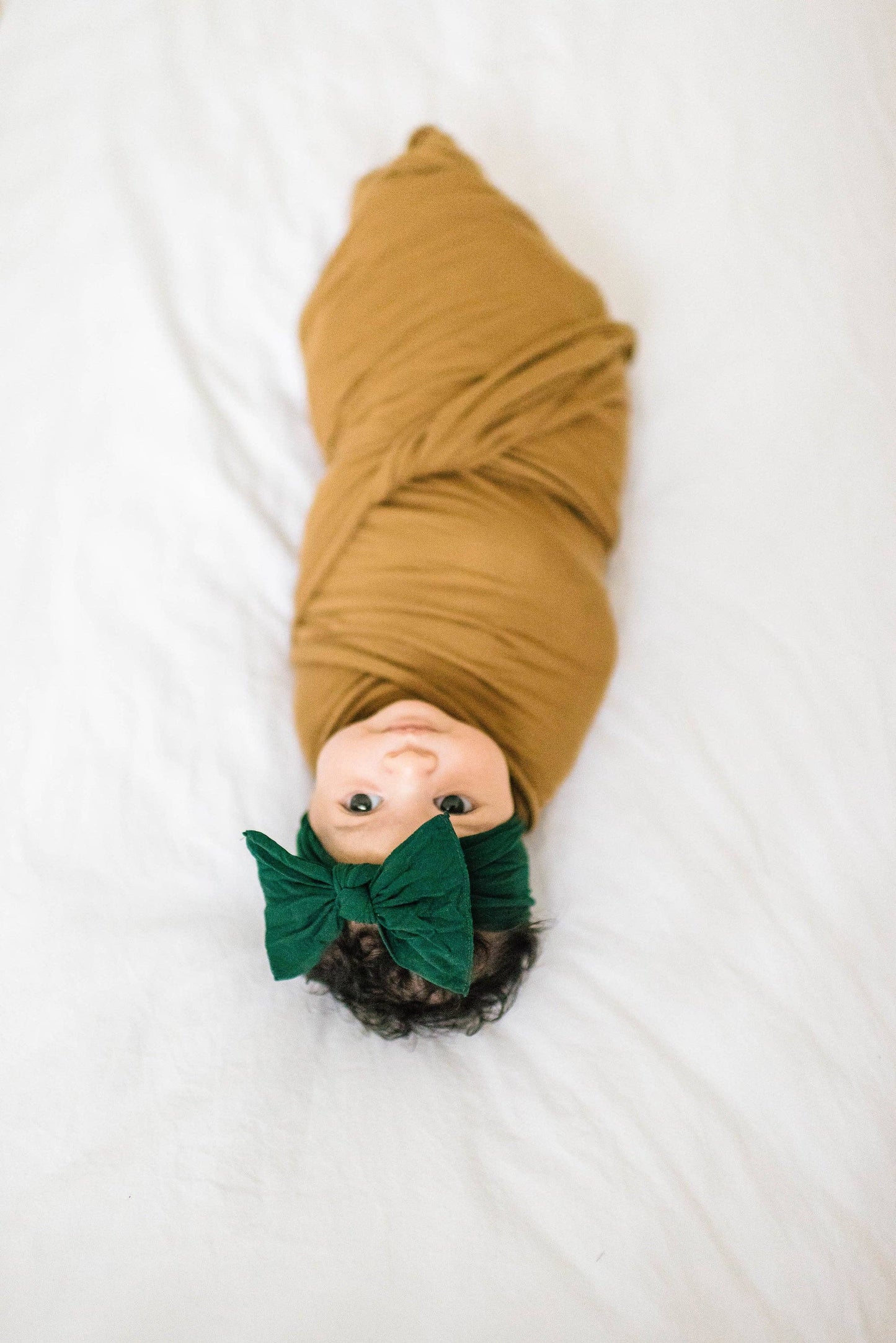 Baby Bling Bows - Forest Green - THE KNOT Soft nylon headband