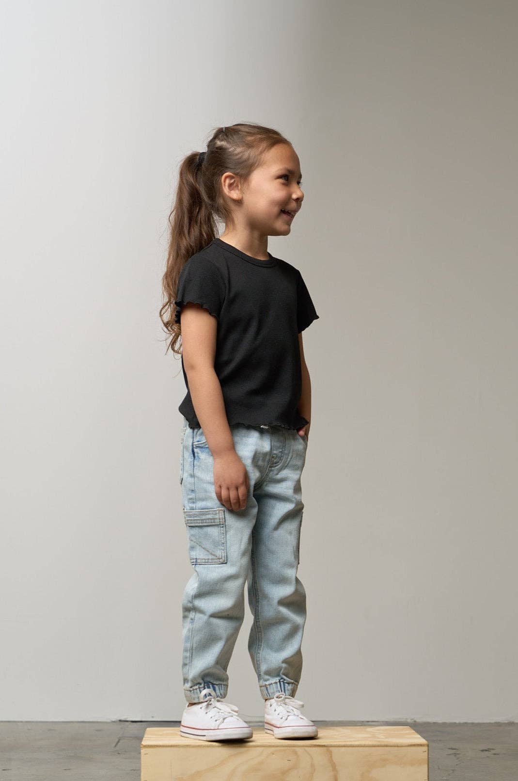Little Bipsy - Cargo Denim Jogger - Light Wash