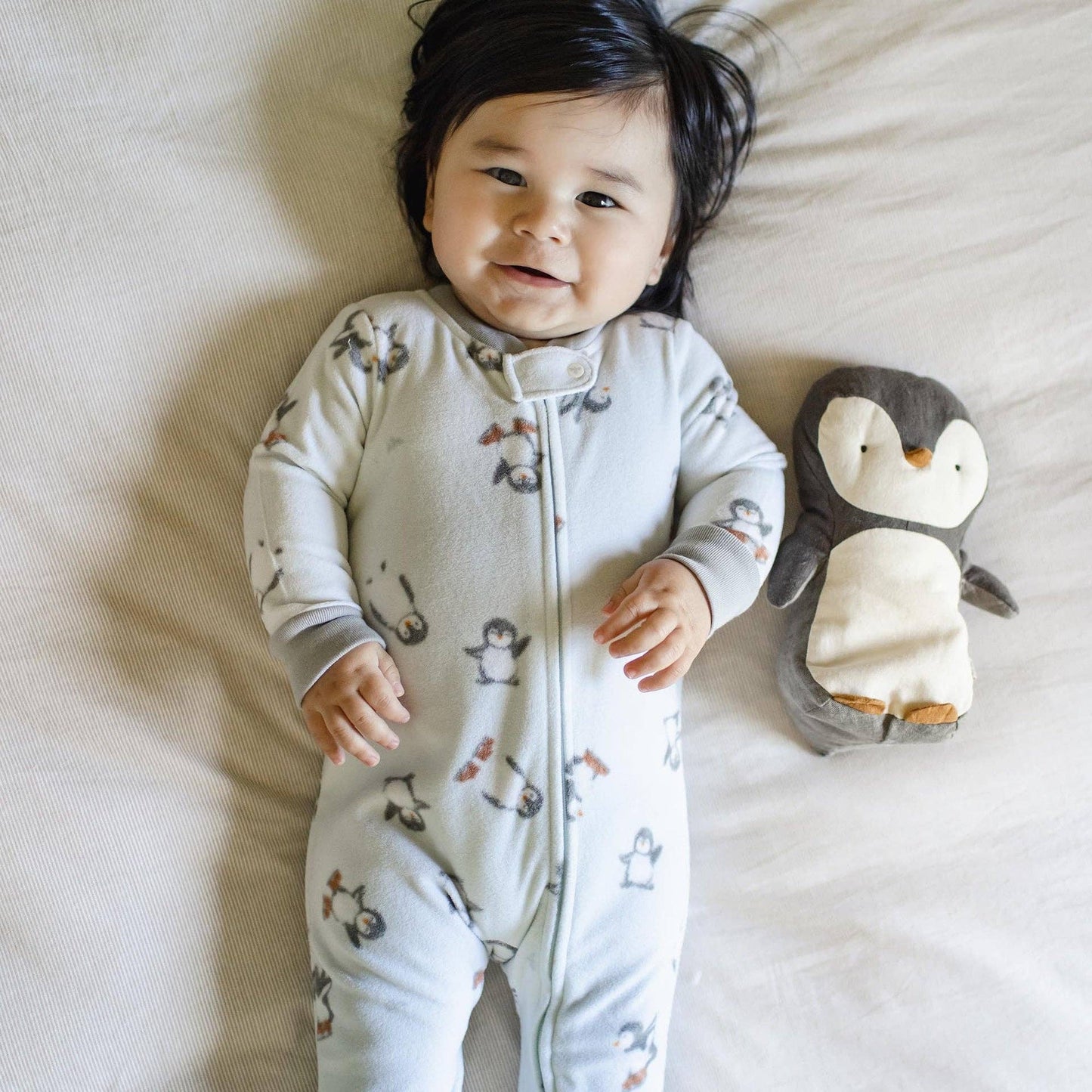 Burt's Bees Baby - Penguins On Ice polarbee™ Repreve® Fleece Pajamas