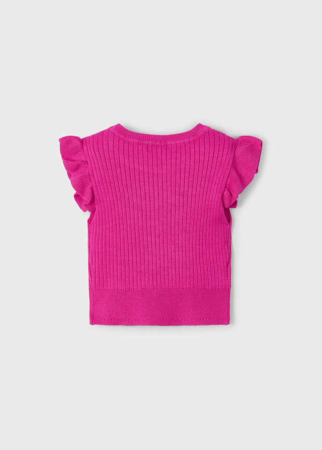 Mayoral - Magenta Ribbed Top