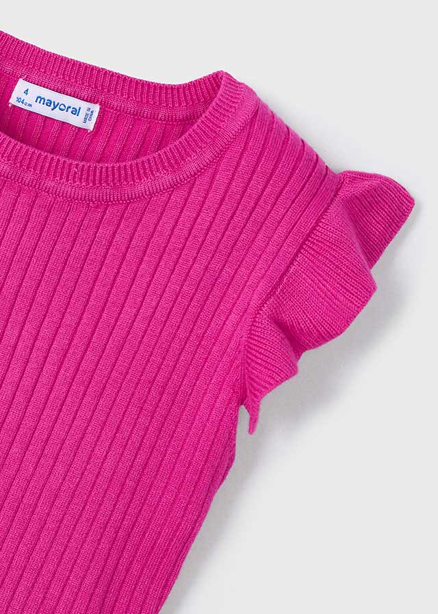 Mayoral - Magenta Ribbed Top