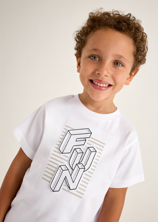 Mayoral - Fun White S/S T-Shirt