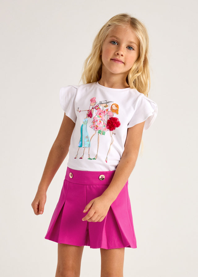 Mayoral - Magenta Knit Short Pants