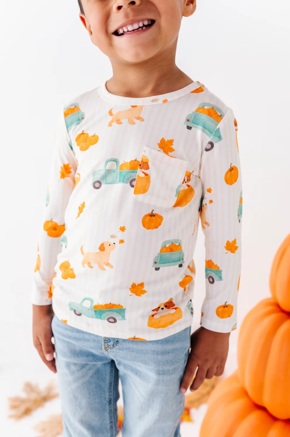 Birdie Bean - Puppy Patch Long Sleeve Henley