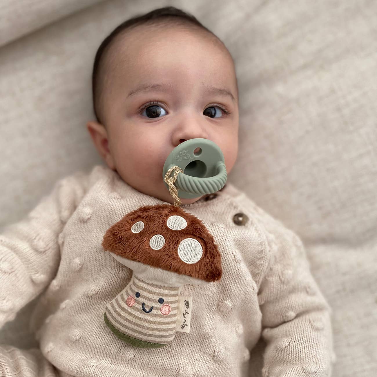 Itzy Ritzy - Sweetie Pal™ Plush & Pacifier: Ash the Mushroom