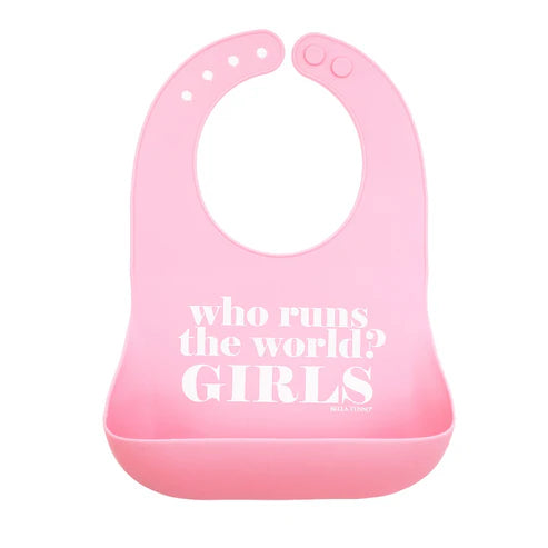 Bella Tunno - Who Runs the World Wonder Bib: Pink