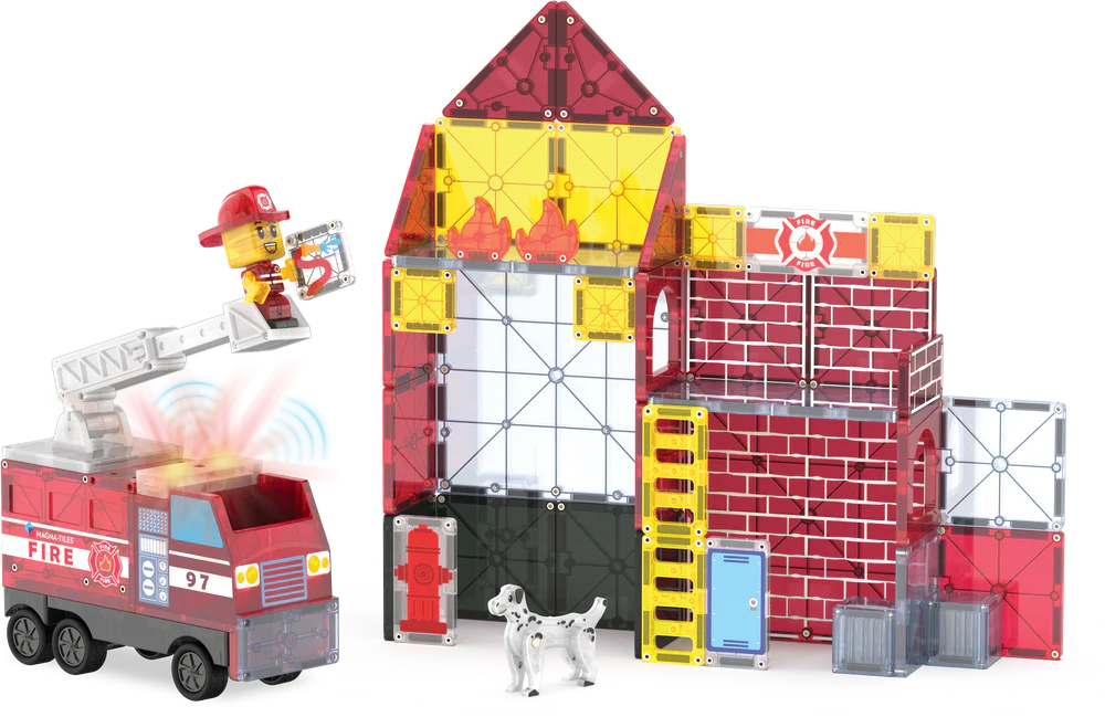 Magna-tiles - Fire Station- 50 Piece Set