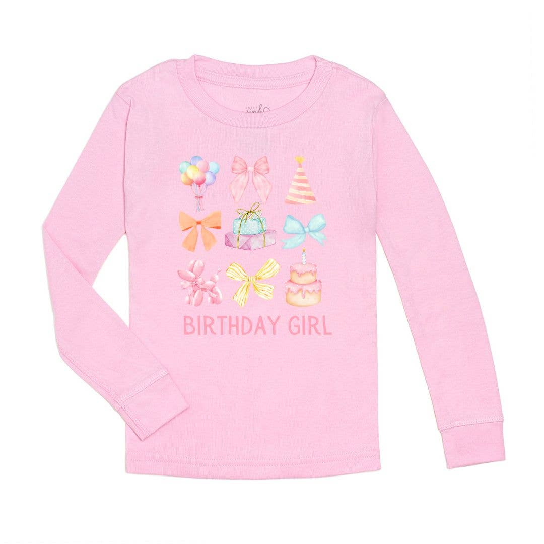 Sweet Wink - Birthday Girl Cutie Long Sleeve Shirt - Pink
