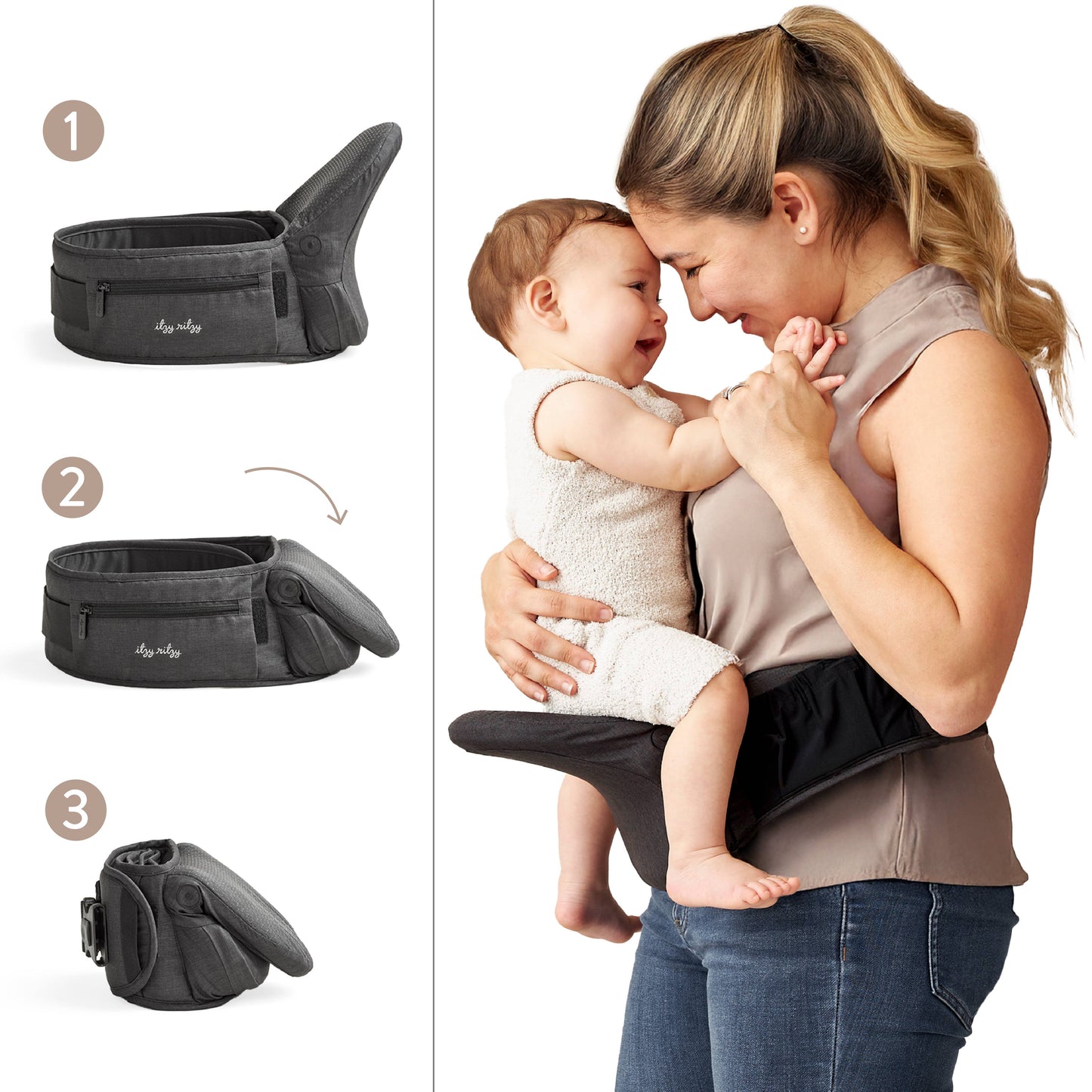 Itzy Ritzy - Itzy Hold & Fold™ - Hip Seat Carrier