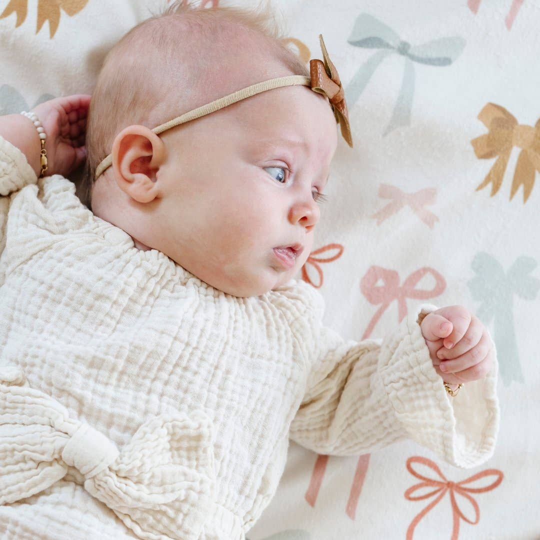 Saranoni - MINKY/LUSH MINI BLANKETS: Bows