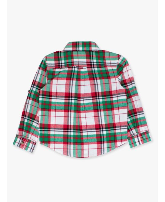 RuffleButts + RuggedButts - Long Sleeve Button Down - Dashing Dreams Plaid