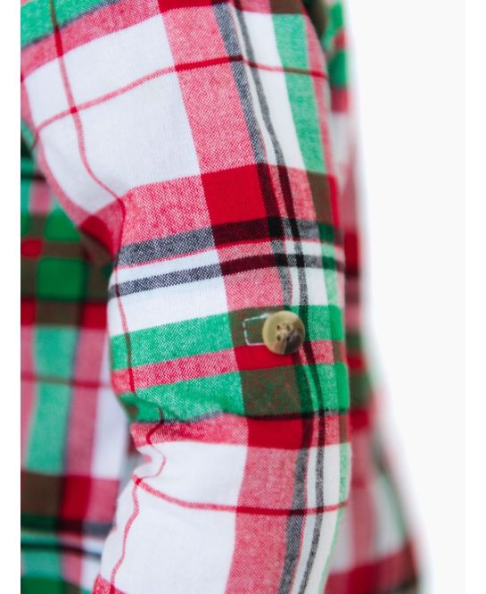 RuffleButts + RuggedButts - Long Sleeve Button Down - Dashing Dreams Plaid