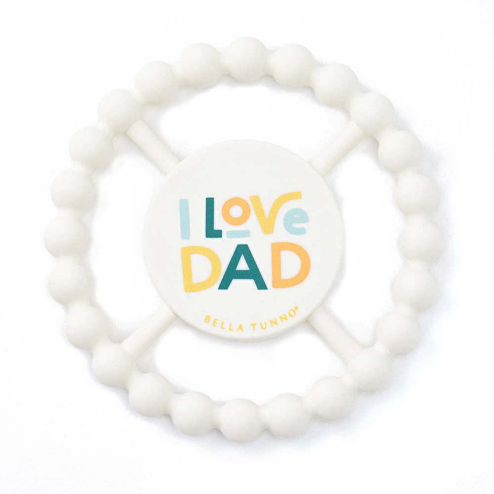 Bella Tunno - I Love Dad Happy Teether: Off White