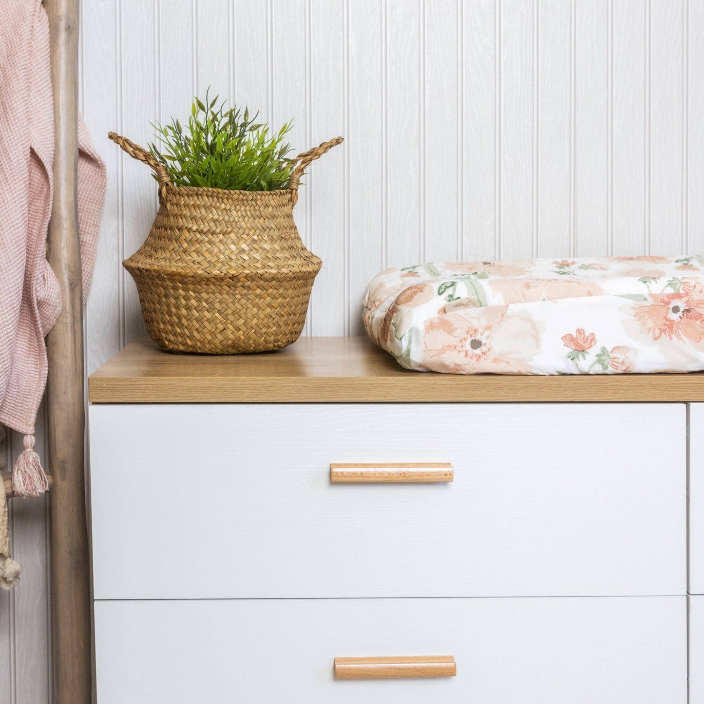 Crane Baby - Parker Quilted Floral Change Pad Cover