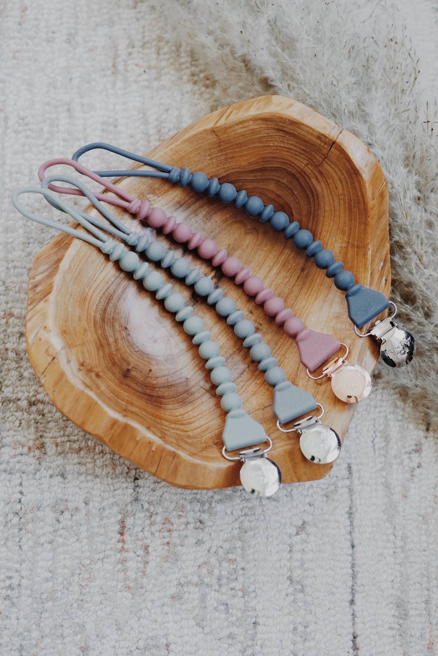 Itzy Ritzy - Sweetie Strap™ Silicone One-Piece Pacifier Clips: Buttercream