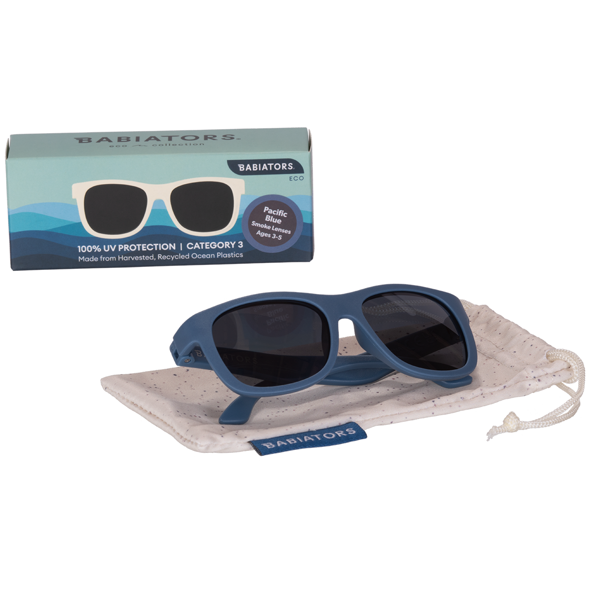 Babiators - Kids Eco Collection: Navigator Sunglasses in Pacific Blue