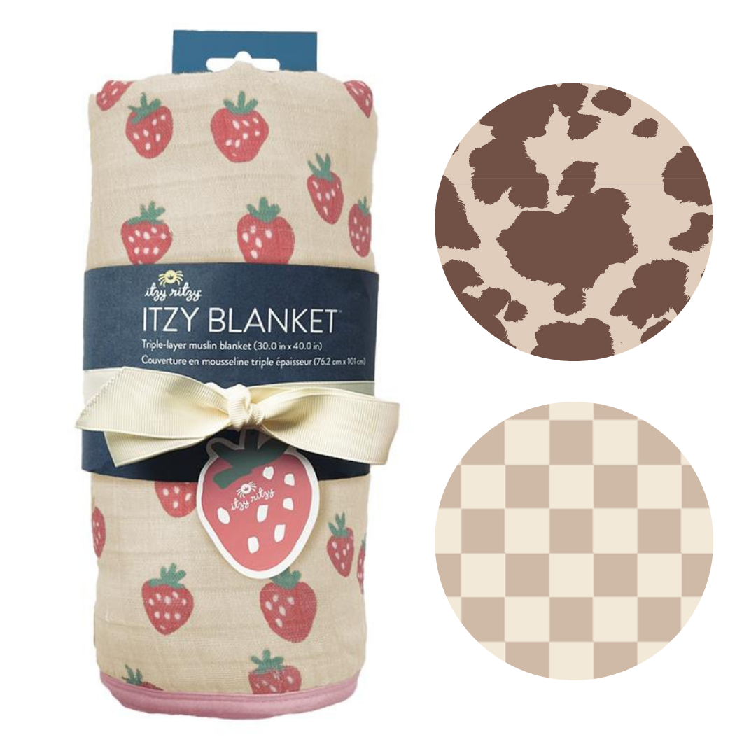 Itzy Ritzy - Itzy Blanket™: Strawberries + Cream