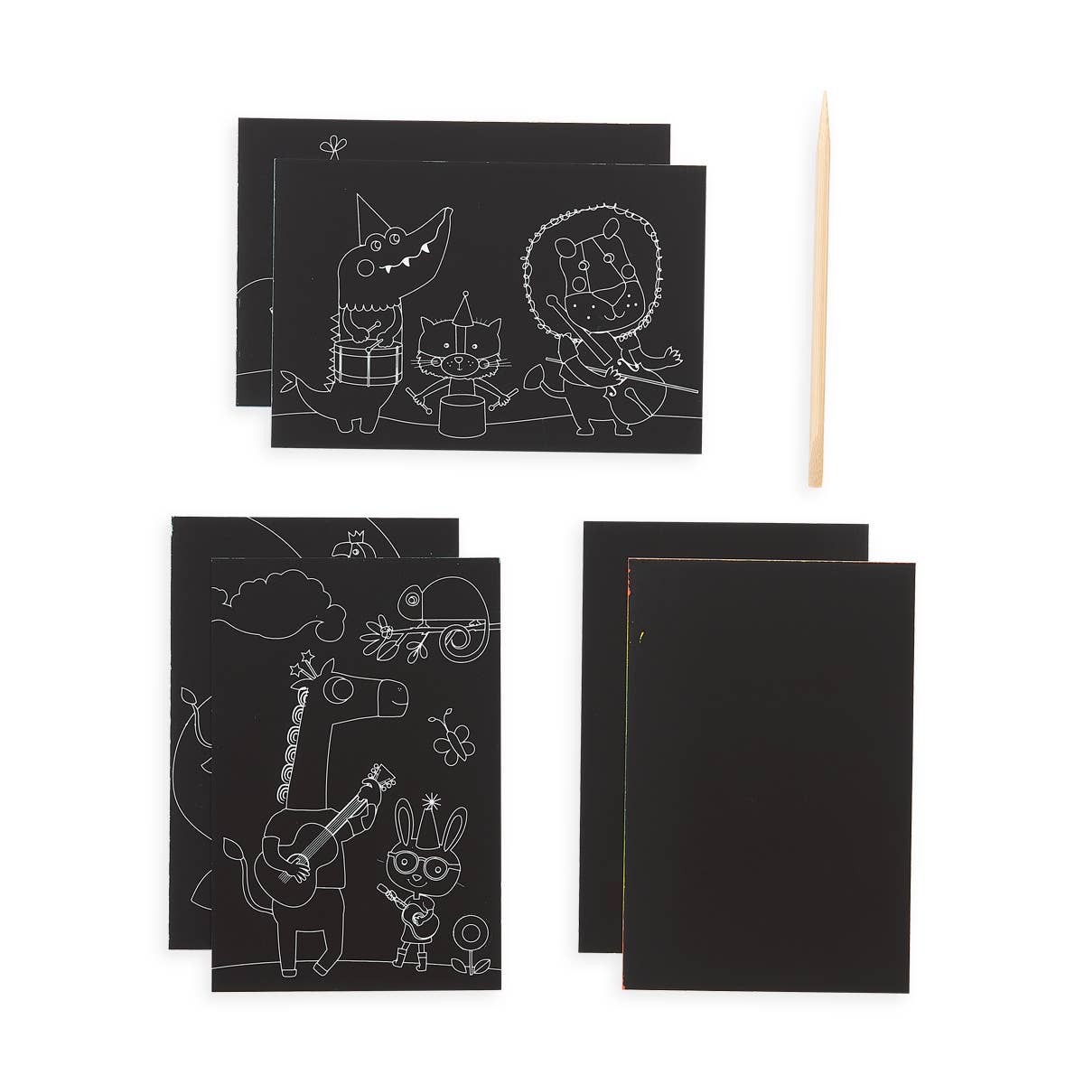 OOLY - Mini Scratch & Scribble Art Kit: Safari Party