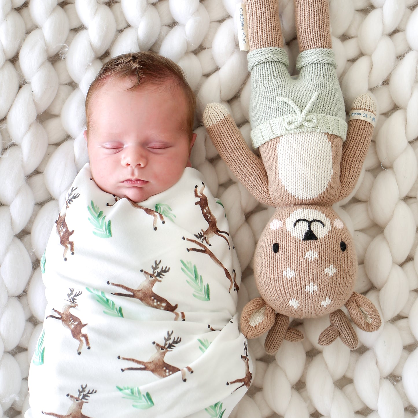 cuddle + kind - Elliott the Fawn Handknit Dolls