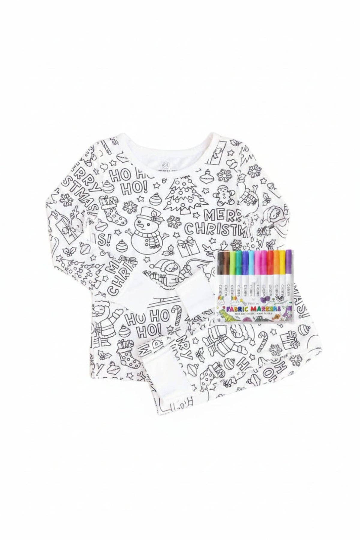 Caden Lane - Colorable Two Piece Pajama Set | Christmas Morning