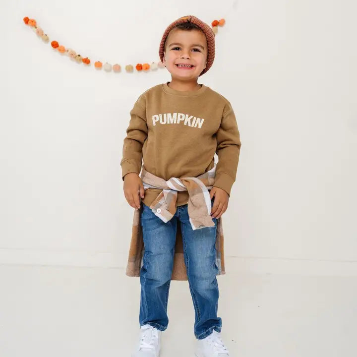 Sweet Wink - Pumpkin Sweatshirt - Mocha