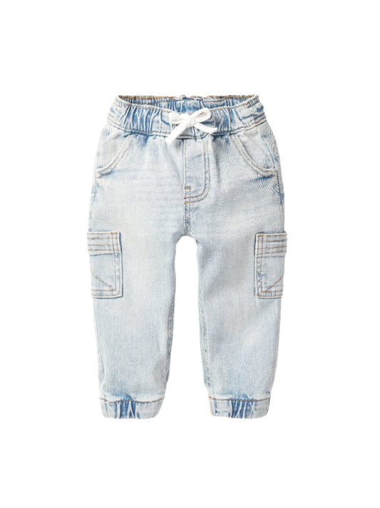 Little Bipsy - Cargo Denim Jogger - Light Wash