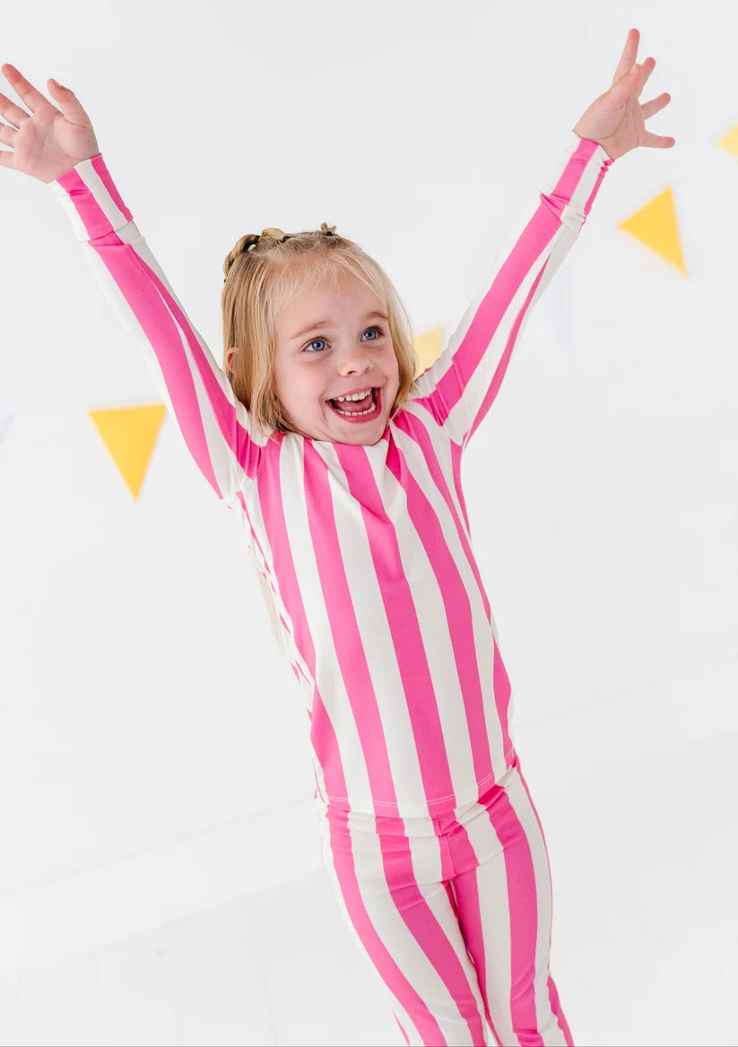 Birdie Bean - Sundae Stripes Bamboo Pajama Set