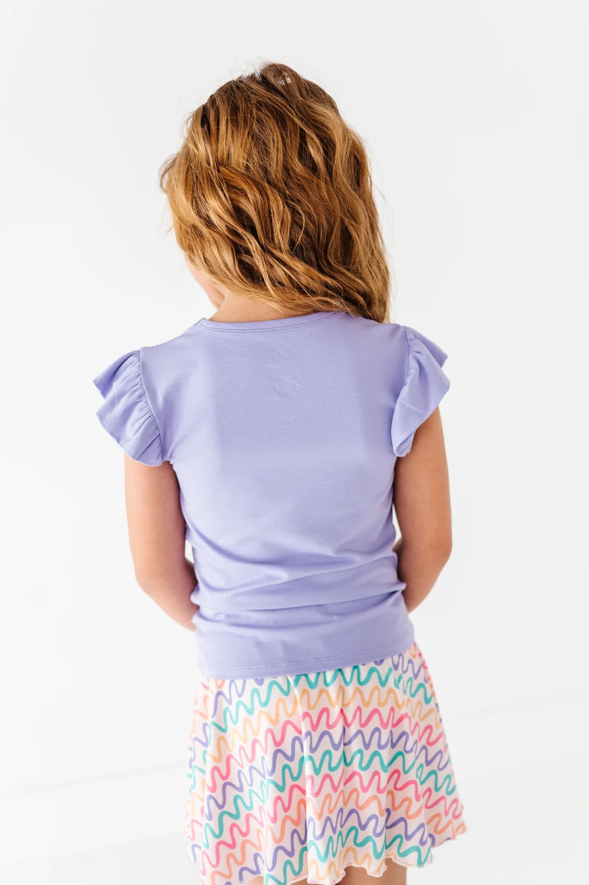 Birdie Bean - Lilac Ruffle Top