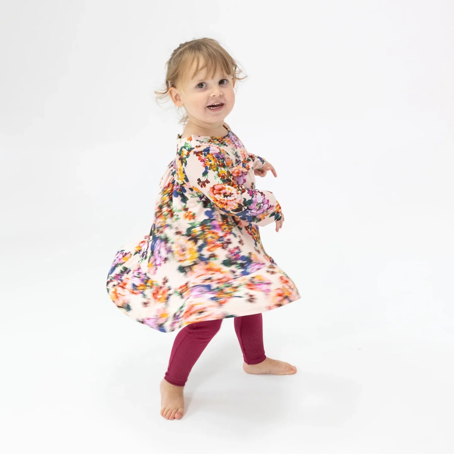 Angel Dear - Autumn Rose - Smocked Ruffle Dress and Leggings Set